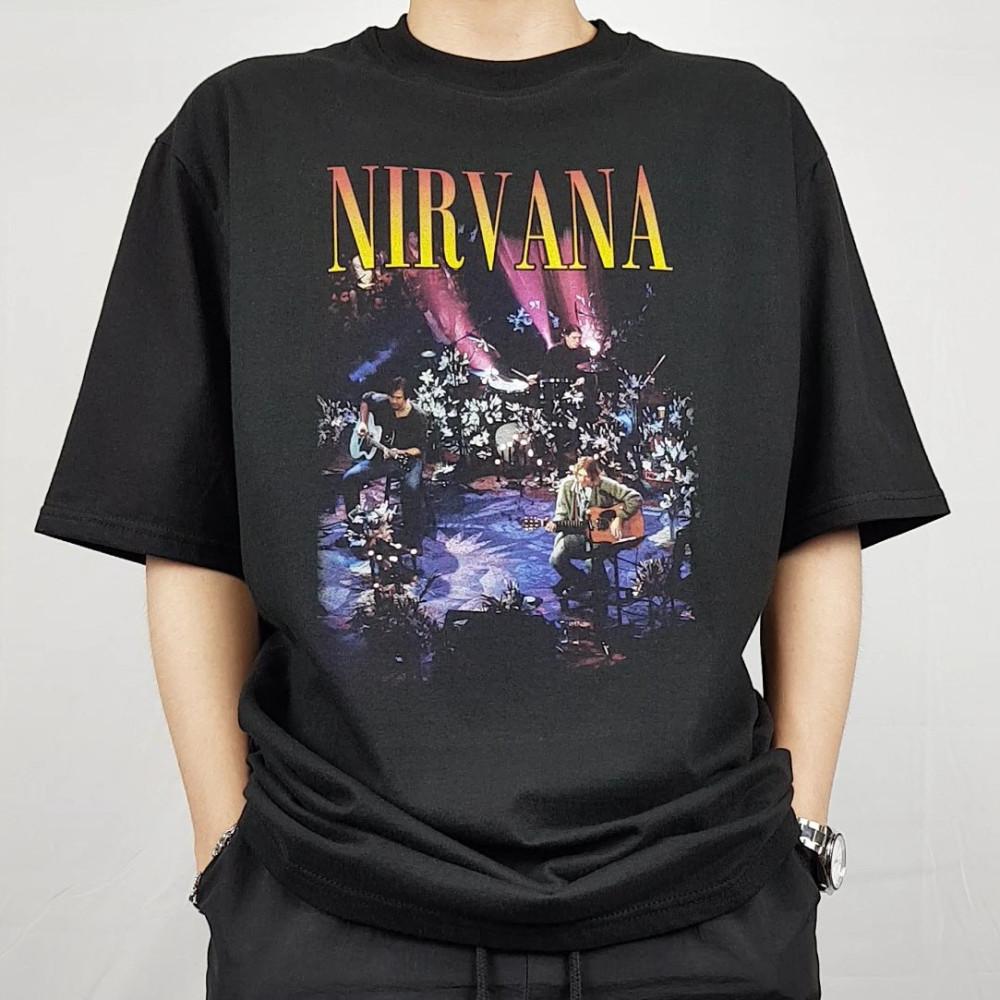 ACDC 너바나 티셔츠 메탈리카 오버핏 락밴드 락 스트릿 빅사이즈 반팔 커플 여름 큰옷