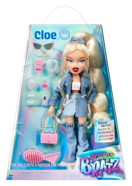 Bratz Alwayz Cloe 패션 인형, 10개의 액세서리 및 포스터 포함