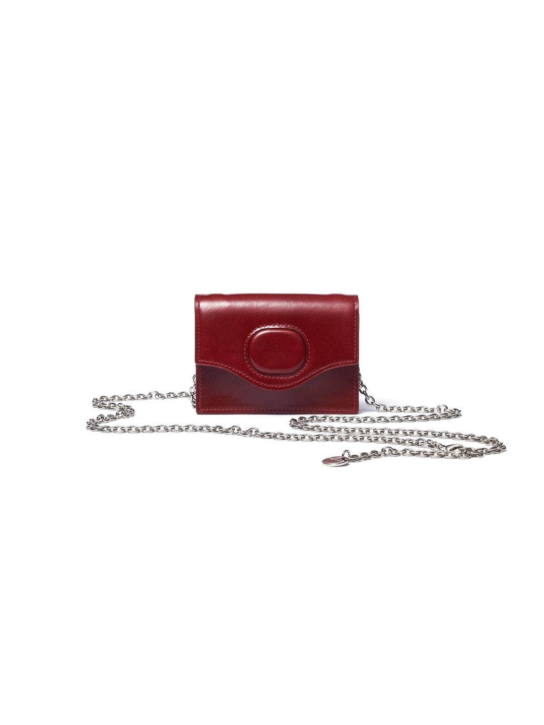 EGGSHELL PETITE CHAIN BAG_ RED