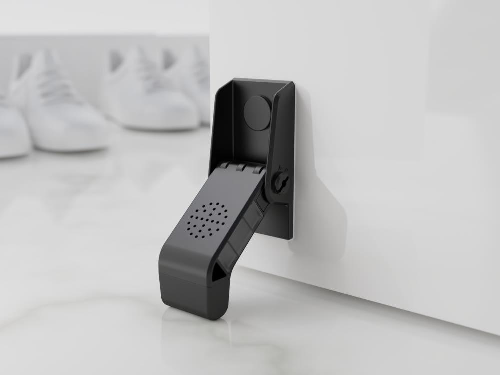 현관 말발굽 자석 무타공 힙톡 도어스토퍼 현관문 방문 방화문 말굽 스토퍼 블랙 자동형 힙톡스토퍼