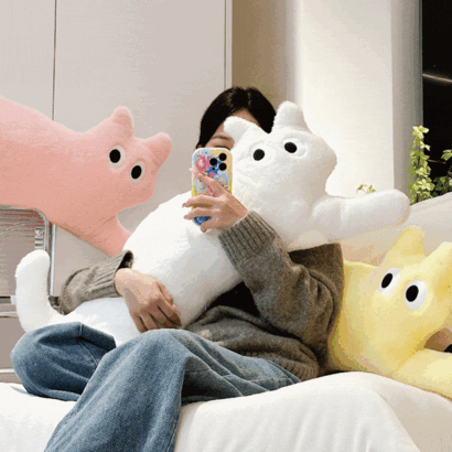 힐끔 댕냥이 바디필로우