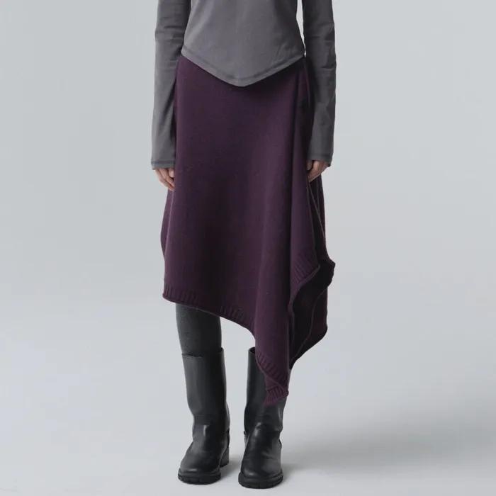 Modular Wrap Skirt_Dark Purple