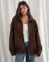 Cavita Jacket in Faux Suede Brown - XS