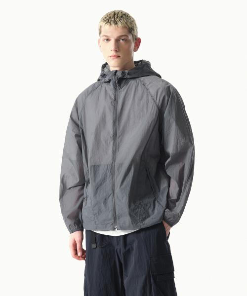 시티 레저 시어 윈드브레이커 재킷 [블루 그레이]