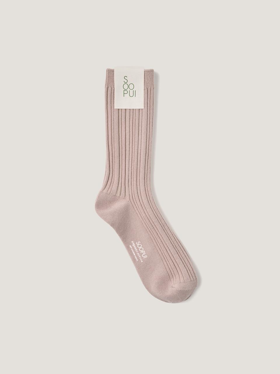 Organic cotton socks in mauve_모브 삭스