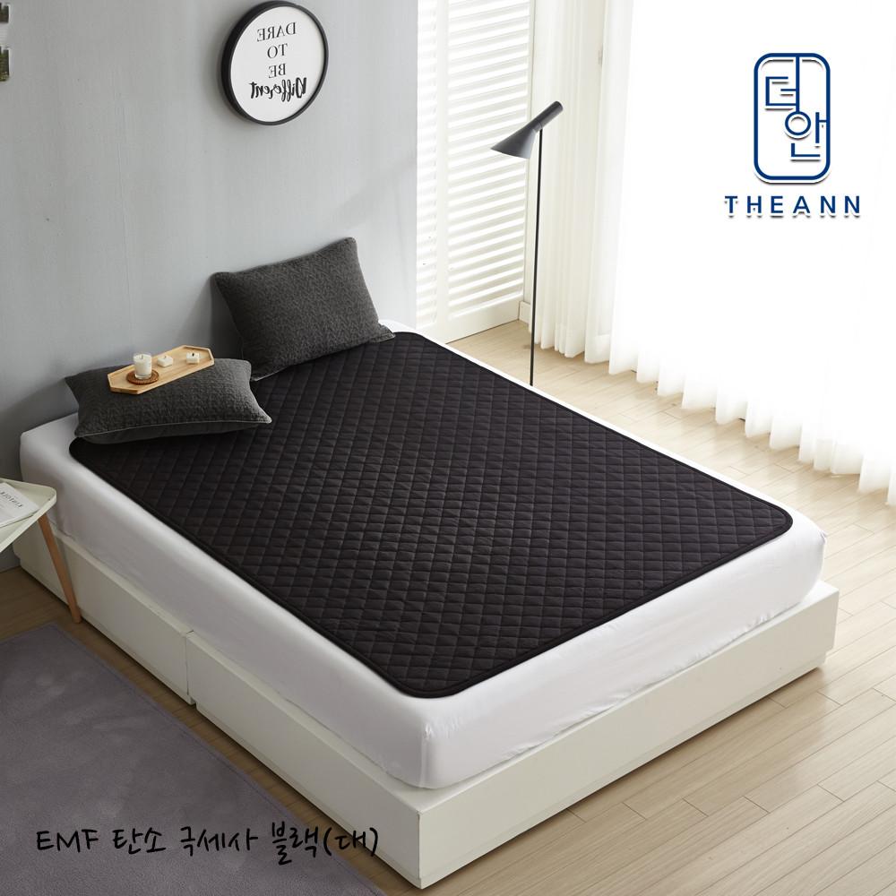 EMF인증 탄소매트 극세사 블랙 대형전기장판