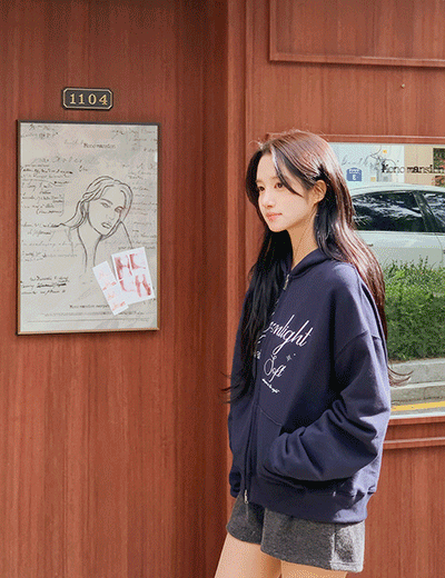 밀크코코아 Moonlight Feels Soft Hoodie Zip-Up