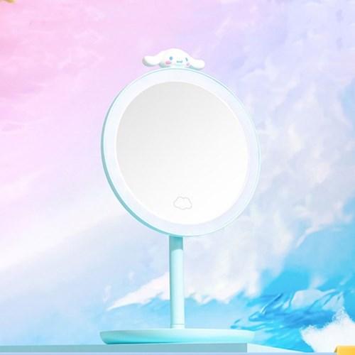 산리오 시나모롤 LED 탁상 테이블 화장 메이크업 조명 거울