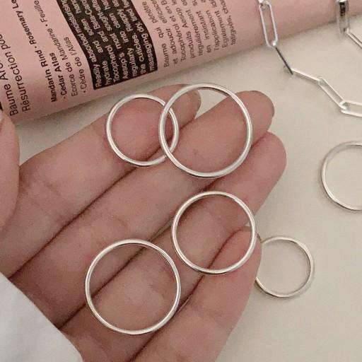 실버 두꺼운 1.5mm 실반지