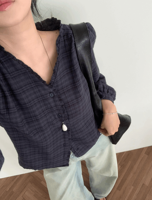 모닝 체크 프릴 bl