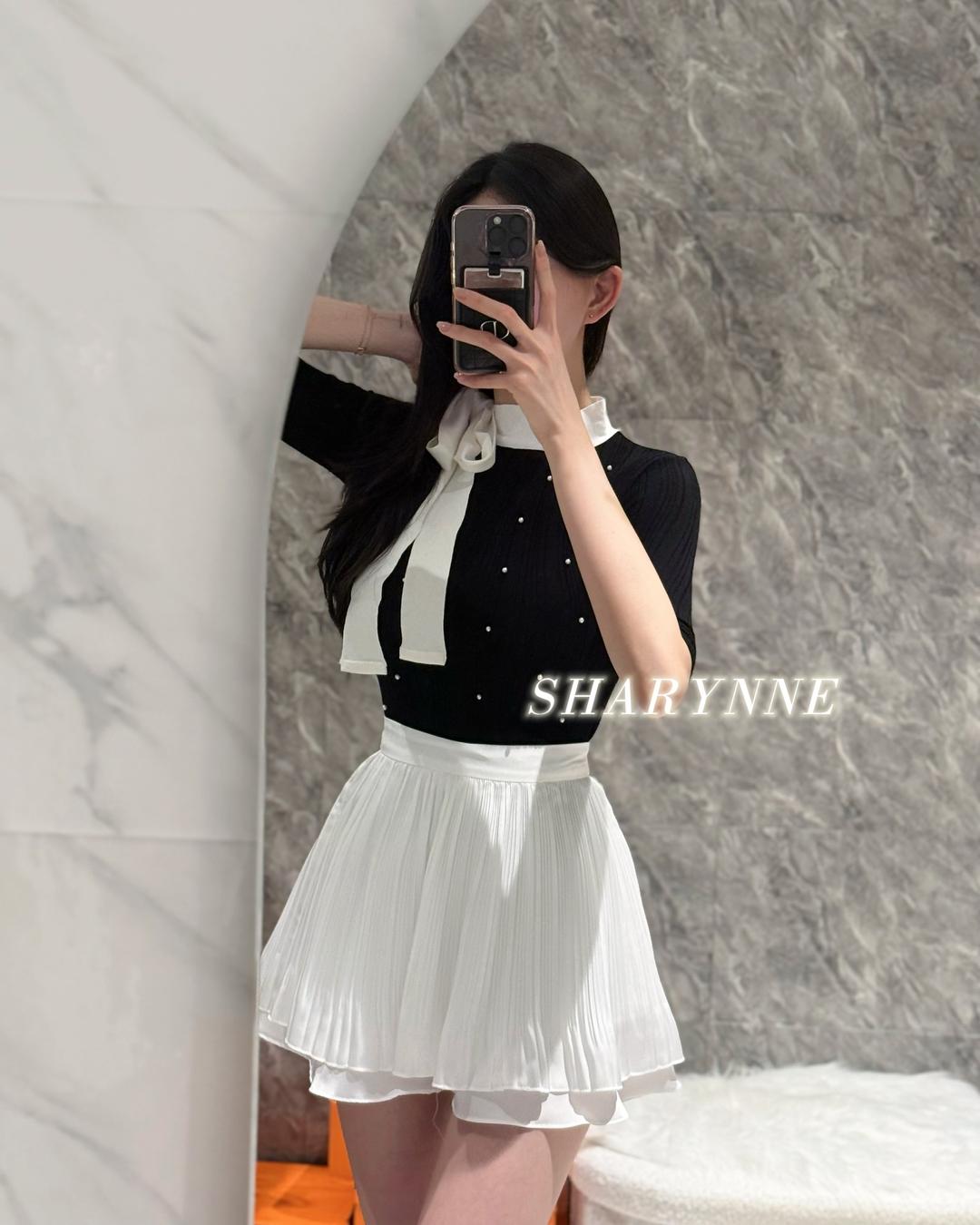 샤린느 디스니 샤틴 플리츠 스커트 ⚜️(치마바지)