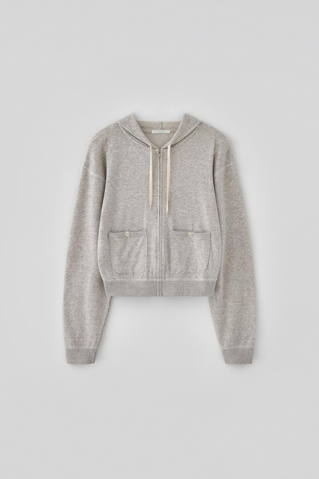 T/T Button pocket hoodie (melange)