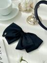Cameo Big Ruffle Ribbon Hair Barrette [Navy] 빅 러플 리본 헤어핀