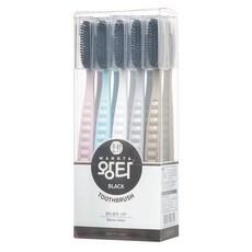 왕타 통칫솔 블랙  10개입, 1세트