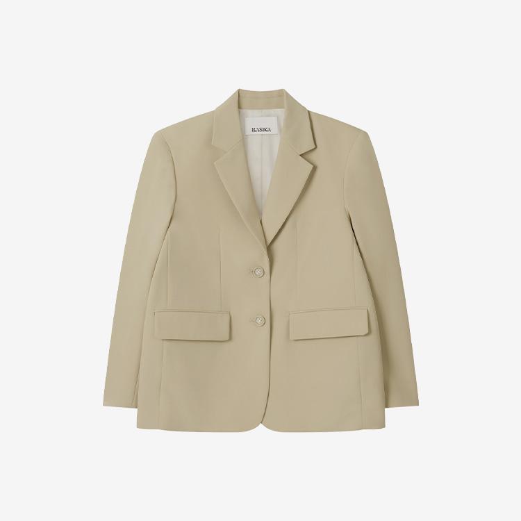 베이직 싱글 블레이저 자켓 (베이지)
