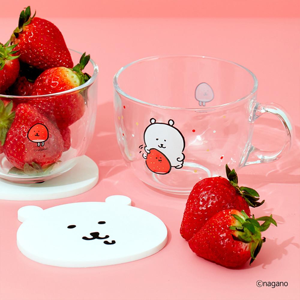 담곰이 시리얼 볼 코스터 세트 농담곰 씨리얼 딸기 요거트 그릇 식기 캐릭터 굿즈