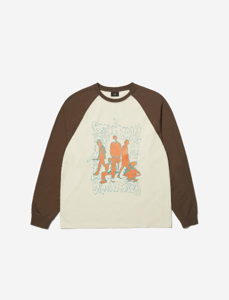 CLIQUE RAGLAN LONGSLEEVE - BROWN