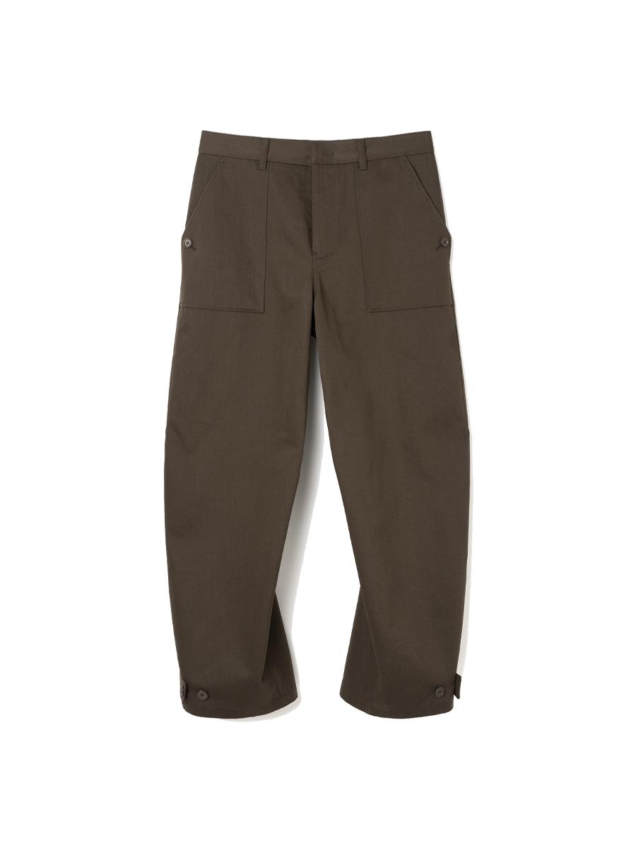 Button Fatigue Pants Brown
