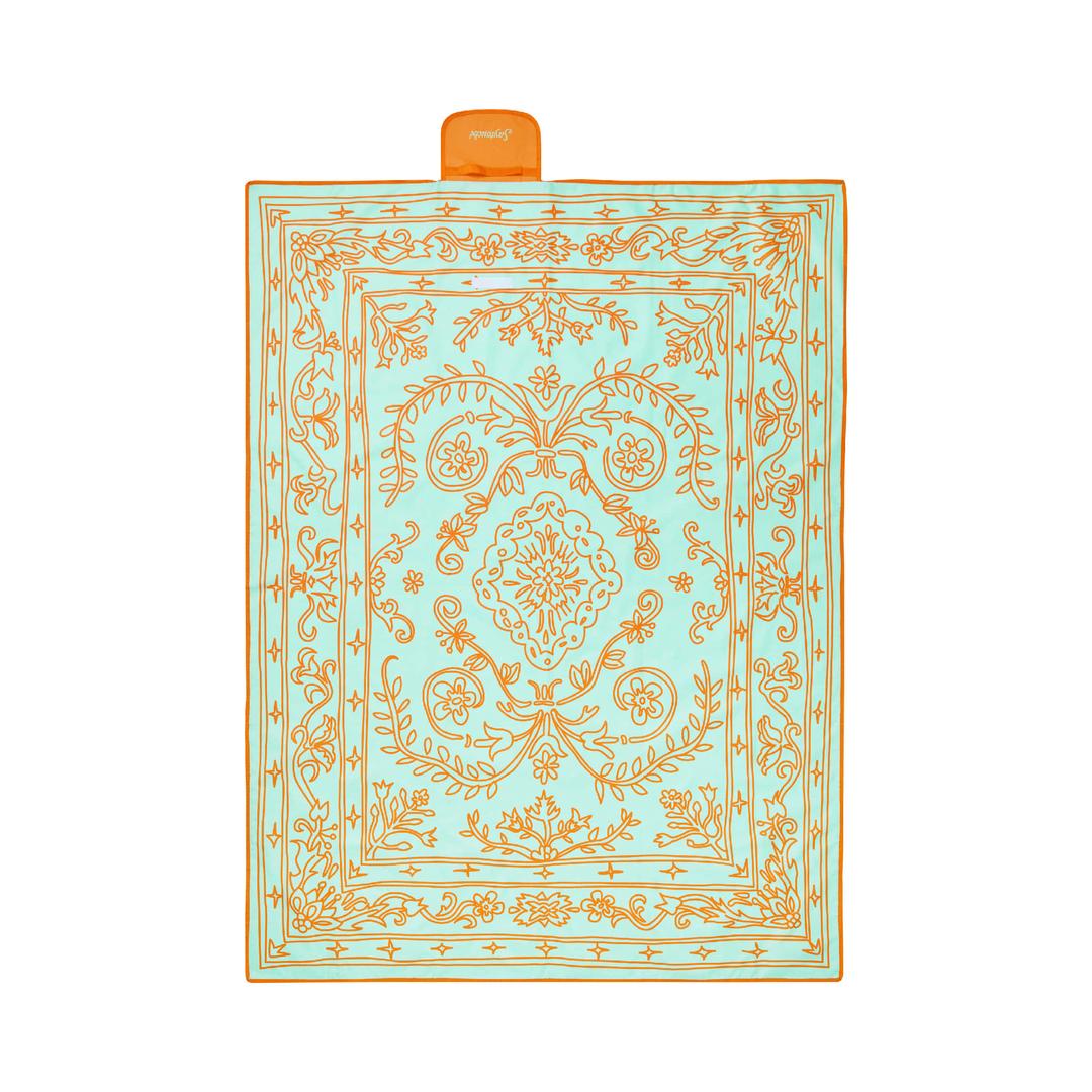 Doodle Persian Picnic Mat Orange