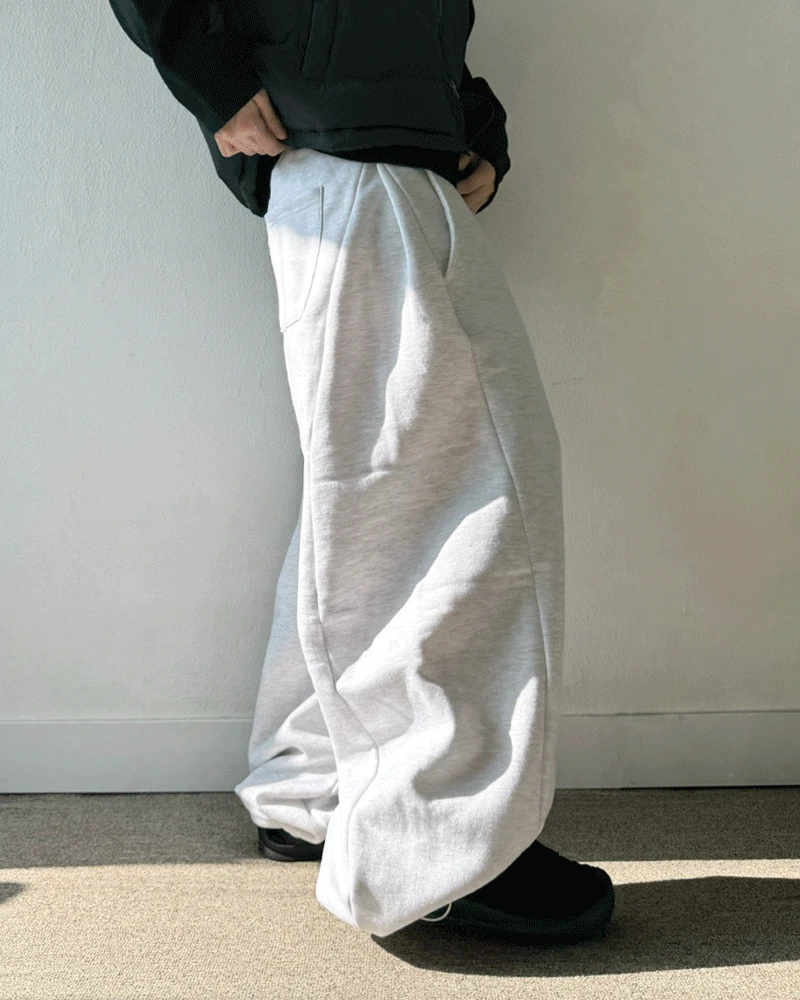 사이드 기모 벌룬 스웻 팬츠 (5C)