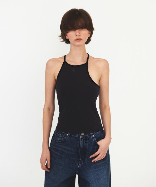 UNBALANCE SLEEVELESS TOP (dark grey)