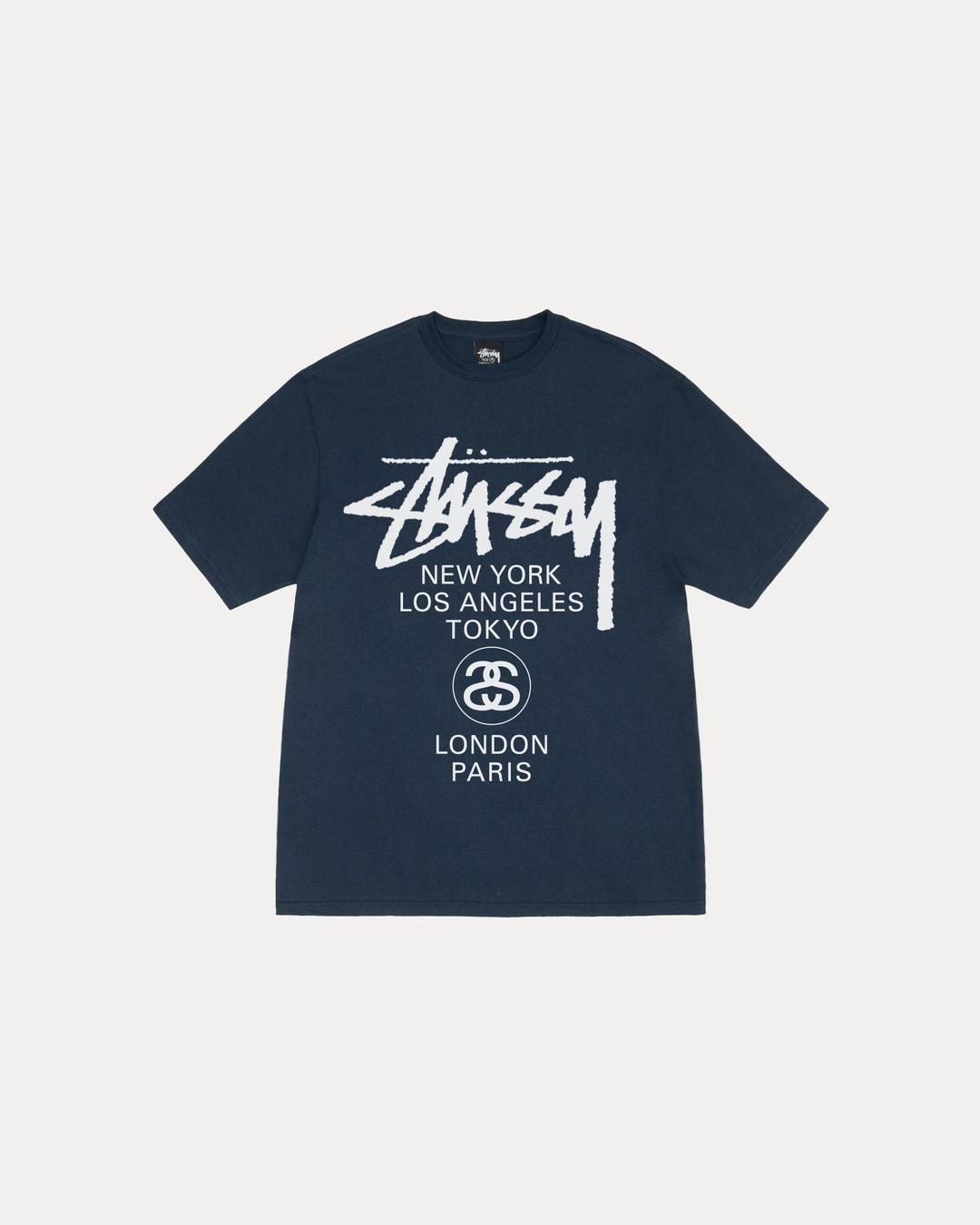 WORLD TOUR TEE - Navy / S
