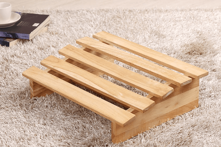 러버 원목 발받침대