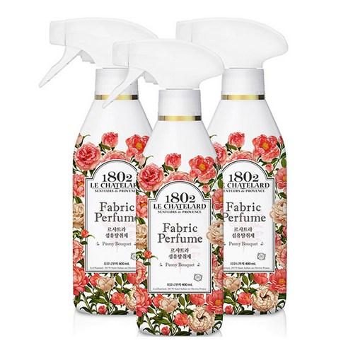 르샤트라1802 섬유탈취제 피오니부케 본품, 400ml, 3개 - 섬유탈취제 | 쿠팡