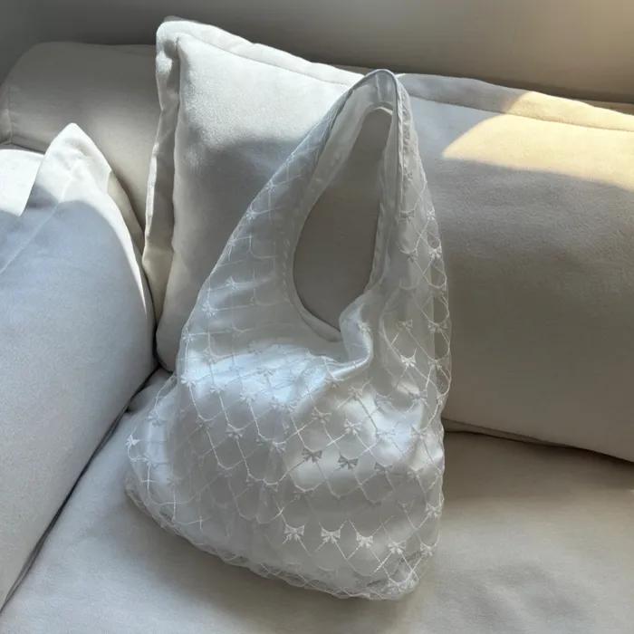 Satin Ribbon Tote Bag