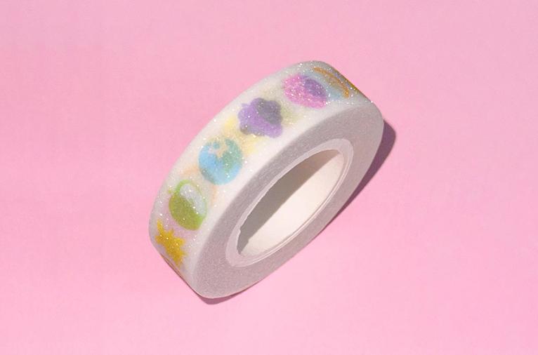 [무톳] rainbow fruit glitter masking tape (재입고)