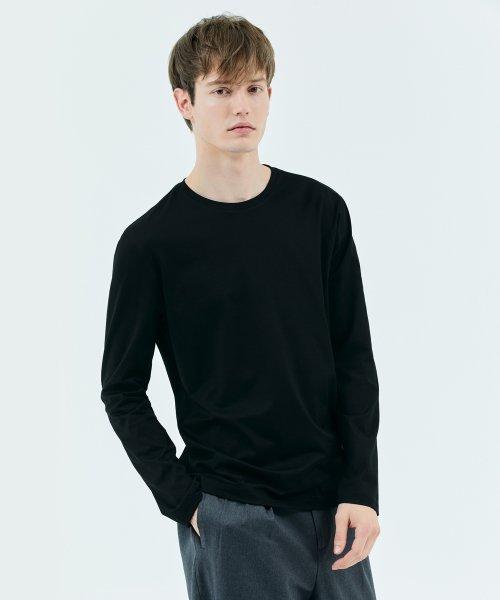 M_시그니처 클래식 & 베이직 핏 긴소매 티셔츠 (180gsm) KMJT001L