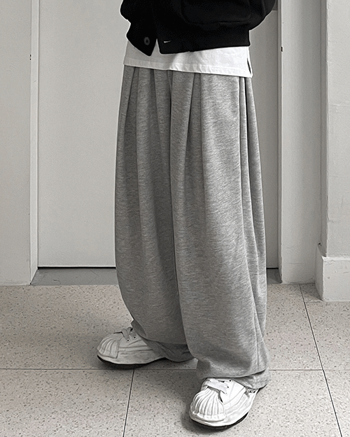 [자체제작] 포턱 벌룬 와이드 스트링 조거 트레이닝 팬츠