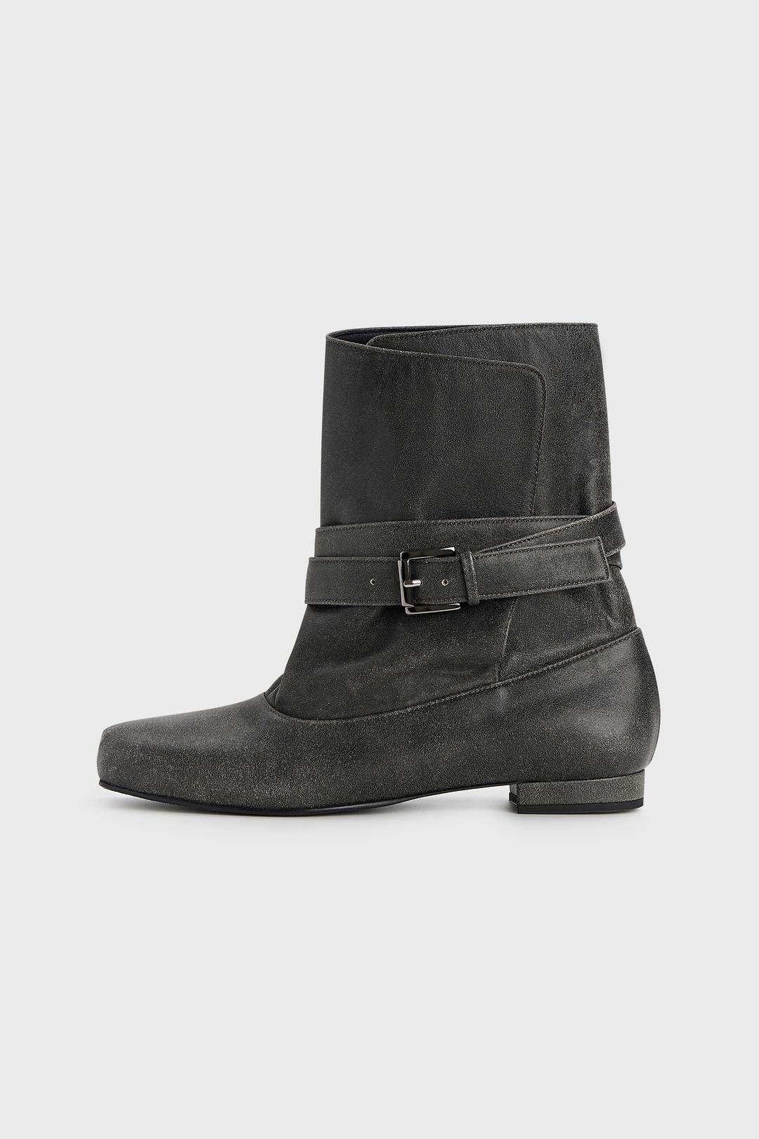 RAW SQUARE ANKLE BOOTS