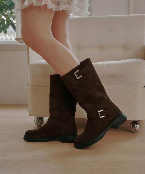 [롱/숏ver] 바이커 하프 부츠 2종