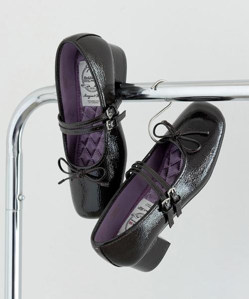 SQUARE TOE TWO STRAP MARYJANES(4CM) - 5 colors