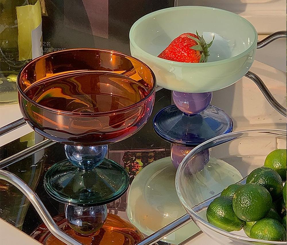 고블렛잔 요거트볼 디저트보울 아이스크림그릇 홈카페 내열유리