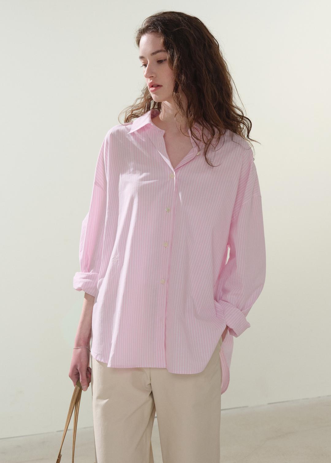 에피 스트라이프 코튼 셔츠