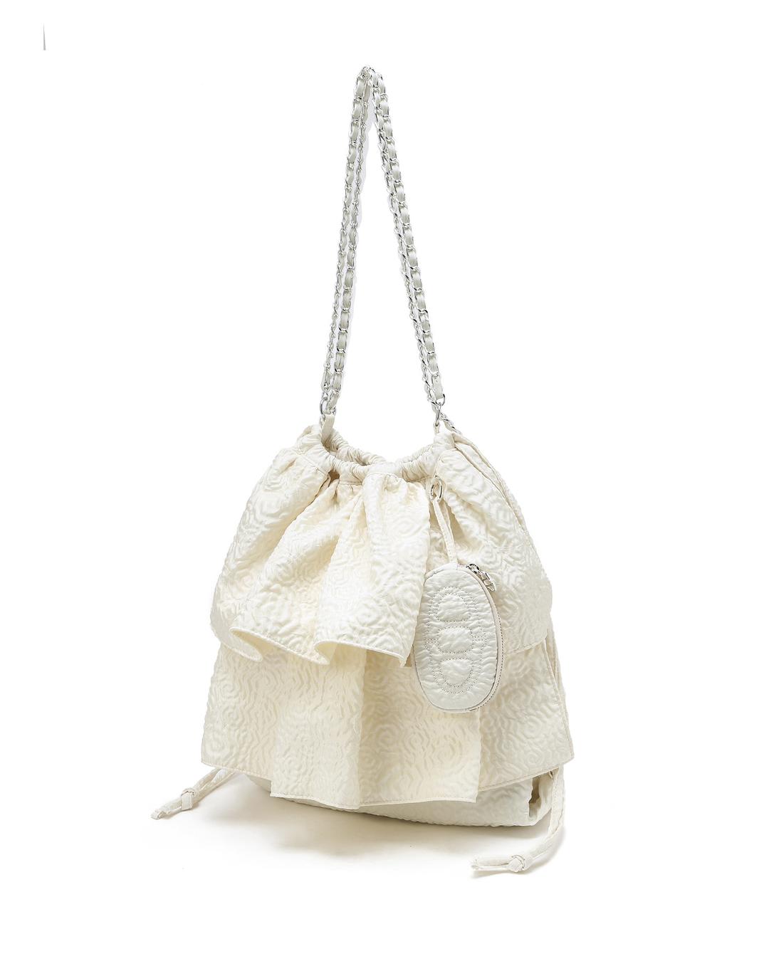 FRILL IVORY CHAIN BACKPACK AND SHOULDER BAG M