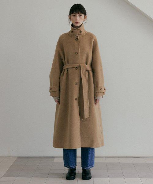 handmade wool trench coat-camel