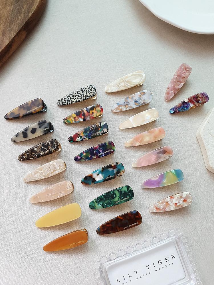 프랑스핀 프렌치마블 앞머리 고정 미니 포인트 집게핀