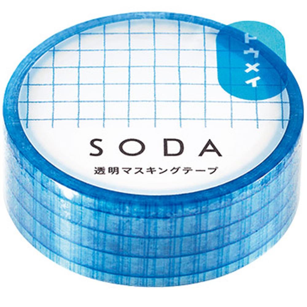 KING JIM 킹짐 투명PET 테이프 SODA / 산책(15mm)