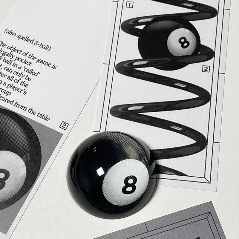 [68mm] Eight ball paperweight