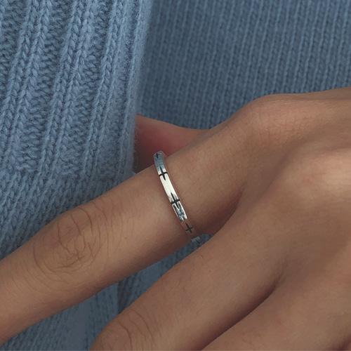 silver925 mini cross ring