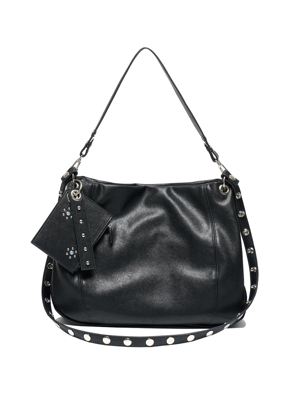 [WOMEN] 2WAY LEATHER HOBO BAG_BLACK