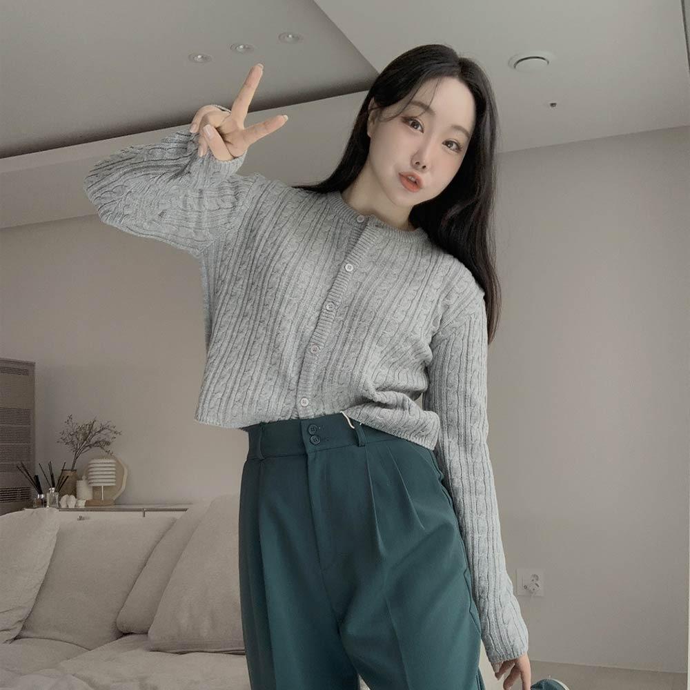 9000 데일리 크롭 꽈배기 니트가디건t(6color)
