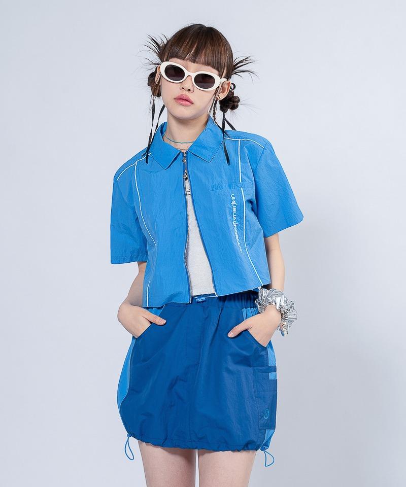 WINDY LOGO ZIP-UP JACKET _ BLUE