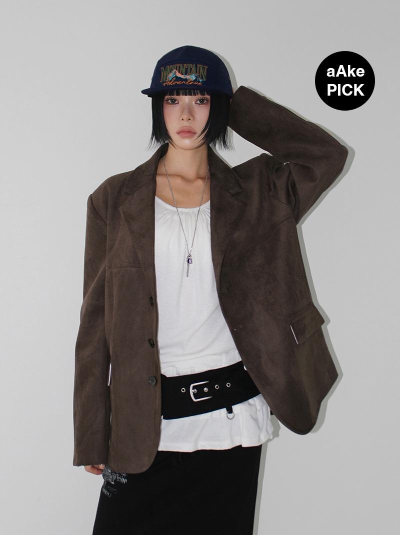 LUXE SUEDE JACKET (brown / black)