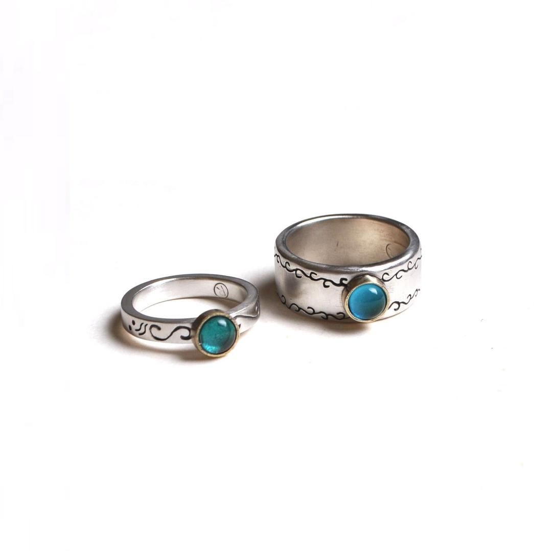 Round Gemstone Ring - Topaz