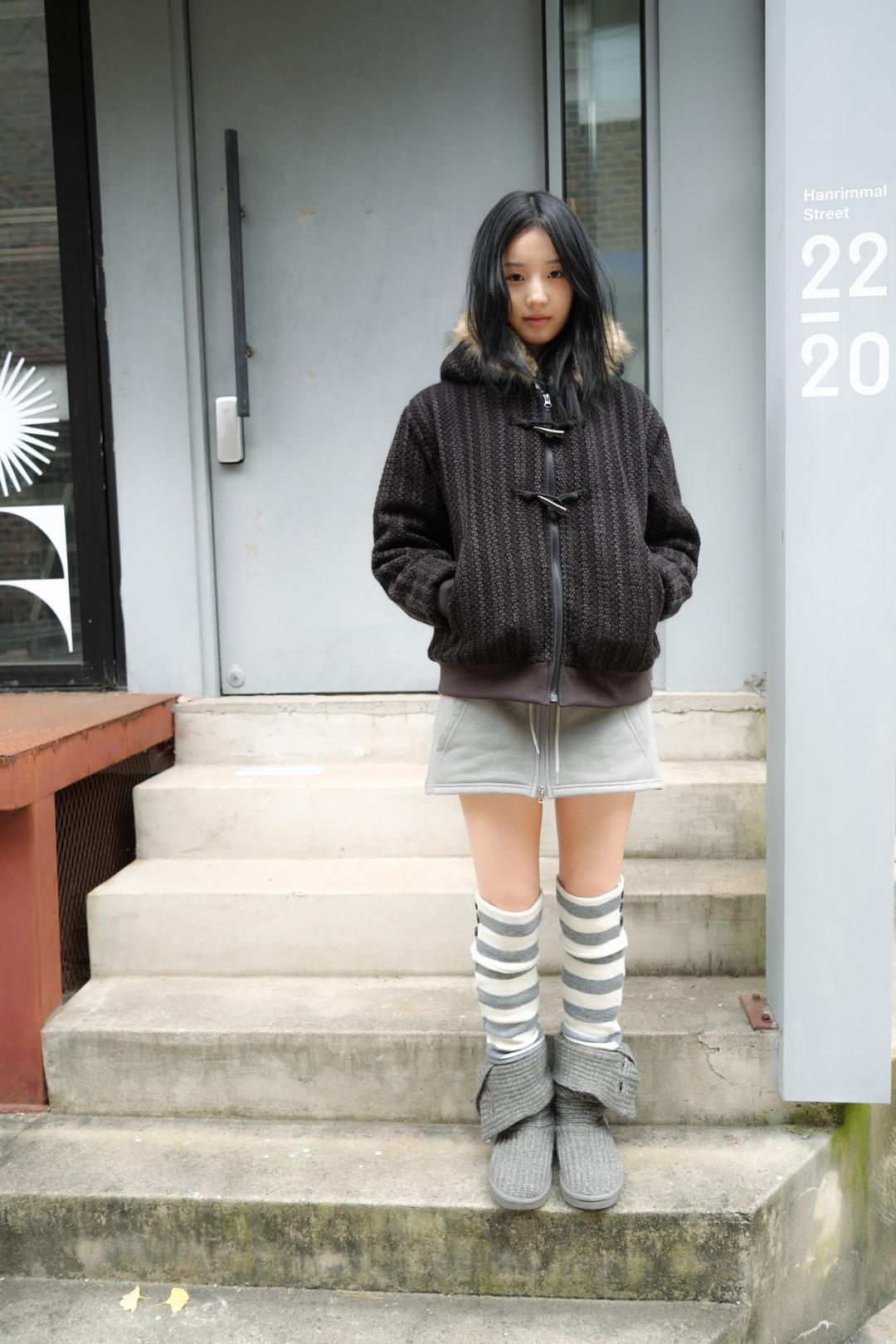 [2차 리오더] Knit hooded jacket, brown (12월 넷째주 발송)