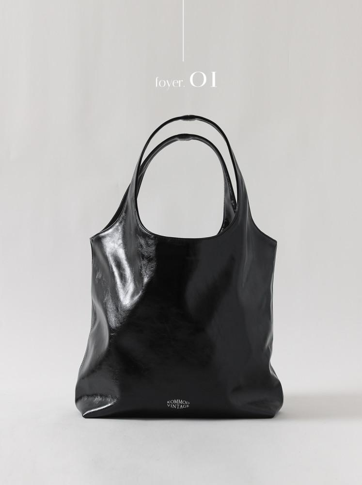 [꼬모드빈티지] foyer big shoulder black
